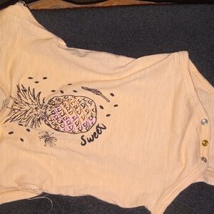 Jessica Simpson Cream Bodysuit with Floral Accents